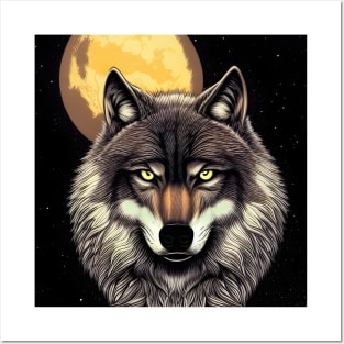 Moon Wolf Posters and Art